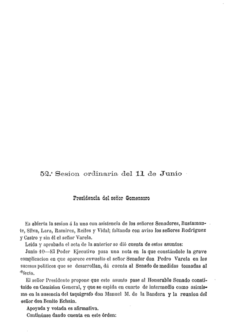 DIARIO DE SESIONES DE LA CAMARA DE SENADORES del 11/06/1869